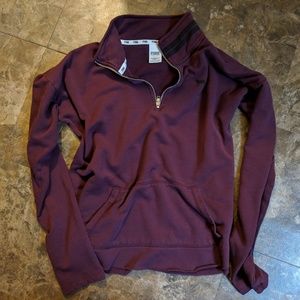 Victoria's Secret Pink Maroon Quarter Zip